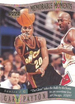 1997-98 Collector's Choice - Memorable Moments #9 Gary Payton Front