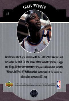 1997-98 Collector's Choice - Star Attractions #SA8 Chris Webber Back