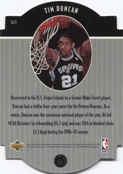 1997-98 Collector's Choice - Star Attractions #SA11 Tim Duncan Back