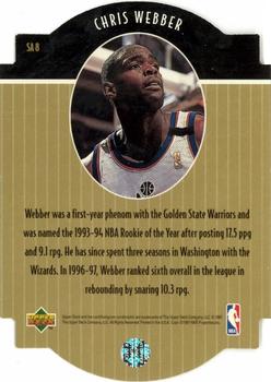1997-98 Collector's Choice - Star Attractions Gold #SA8 Chris Webber Back