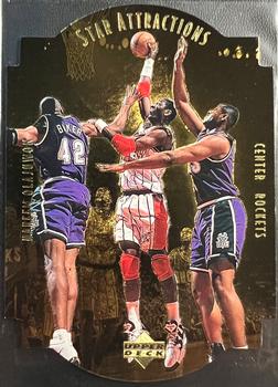 1997-98 Collector's Choice - Star Attractions Gold #SA15 Hakeem Olajuwon Front