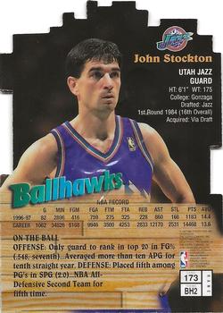 1997-98 Finest - Embossed #173 John Stockton Back