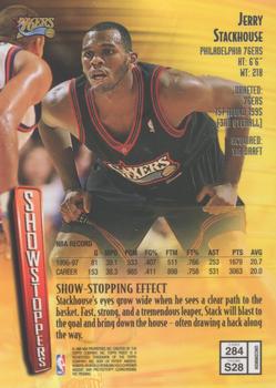 1997-98 Finest - Embossed #284 Jerry Stackhouse Back