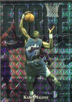 1997-98 Finest - Embossed Refractors #127 Karl Malone Front