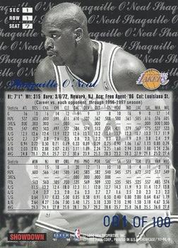 1997-98 Flair Showcase - Legacy Collection Row 1 #7 Shaquille O'Neal Back