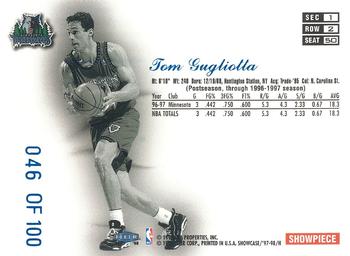 1997-98 Flair Showcase - Legacy Collection Row 2 #50 Tom Gugliotta Back