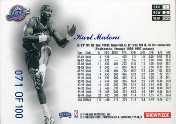 1997-98 Flair Showcase - Legacy Collection Row 2 #56 Karl Malone Back