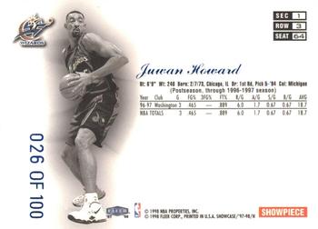1997-98 Flair Showcase - Legacy Collection Row 3 #64 Juwan Howard Back