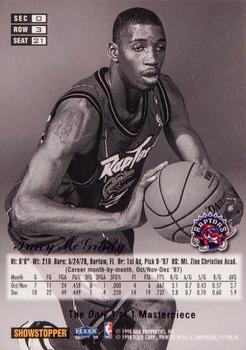 1997-98 Flair Showcase - Masterpiece Legacy Collection Row 3 #21 Tracy McGrady Back