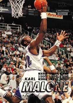 1997-98 Fleer - Traditions Crystal #32 Karl Malone Front