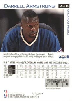 1997-98 Fleer - Traditions Crystal #206 Darrell Armstrong Back