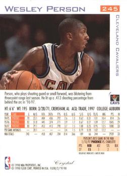 1997-98 Fleer - Traditions Crystal #245 Wesley Person Back