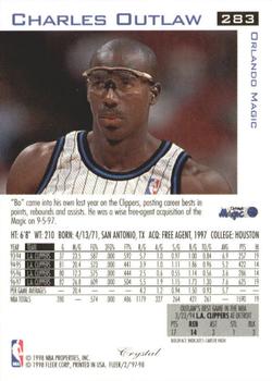 1997-98 Fleer - Traditions Crystal #283 Charles Outlaw Back