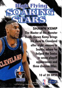 1997-98 Fleer - High Flying Soaring Stars #10 HFSS Shawn Kemp Back