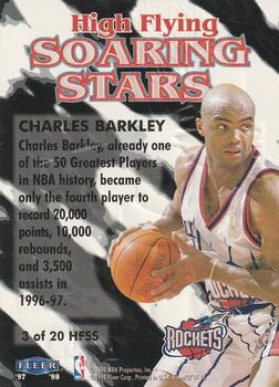 1997-98 Fleer - High Flying Soaring Stars #3 HFSS Charles Barkley Back