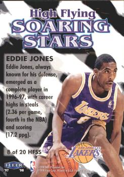 1997-98 Fleer - High Flying Soaring Stars #8 HFSS Eddie Jones Back