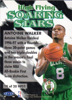1997-98 Fleer - High Flying Soaring Stars #19 HFSS Antoine Walker Back