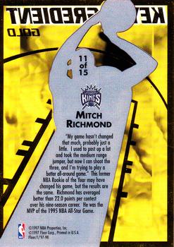 1997-98 Fleer - Key Ingredient Gold #11 Mitch Richmond Back
