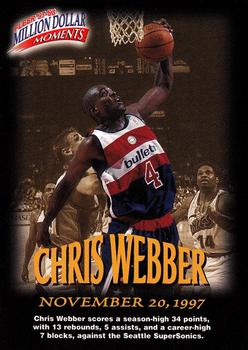 1997-98 Fleer - Million Dollar Moments #21 Chris Webber Front
