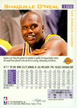 1997-98 Fleer - Traditions Tiffany #100 Shaquille O'Neal Back