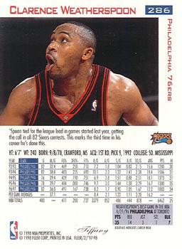 1997-98 Fleer - Traditions Tiffany #286 Clarence Weatherspoon Back