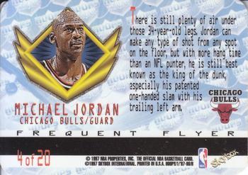 1997-98 Hoops - Frequent Flyer Club Upgrade #4 Michael Jordan Back