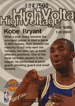 1997-98 Hoops - High Voltage 500 Volts #1HV Kobe Bryant Back