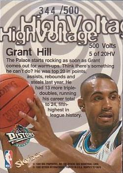 1997-98 Hoops - High Voltage 500 Volts #5HV Grant Hill Back