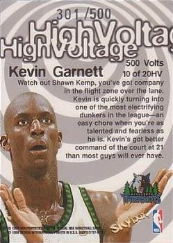 1997-98 Hoops - High Voltage 500 Volts #10HV Kevin Garnett Back