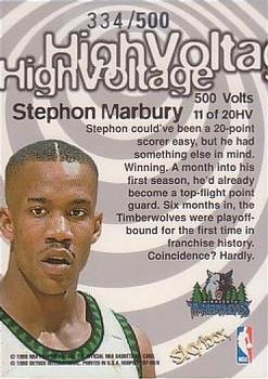 1997-98 Hoops - High Voltage 500 Volts #11HV Stephon Marbury Back