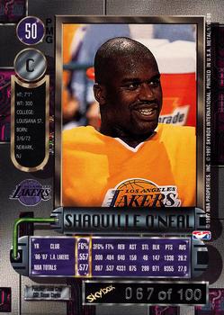 1997-98 Metal Universe - Precious Metal Gems Red #50 PMG Shaquille O'Neal Back