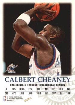 1997-98 SkyBox Premium - Autographics #NNO Calbert Cheaney Back