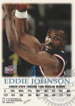1997-98 SkyBox Premium - Autographics #NNO Eddie Johnson Back