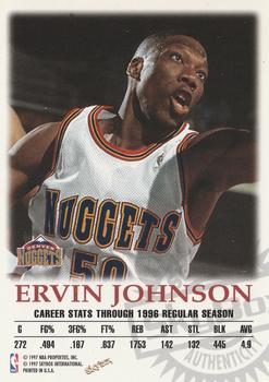 1997-98 SkyBox Premium - Autographics #NNO Ervin Johnson Back