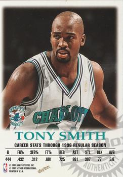 1997-98 SkyBox Premium - Autographics #NNO Tony Smith Back