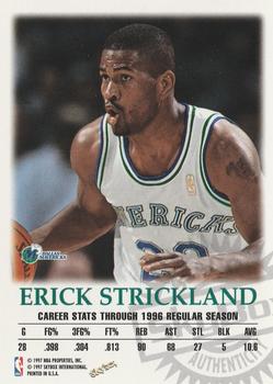 1997-98 SkyBox Premium - Autographics #NNO Erick Strickland Back