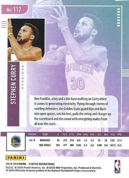 2019-20 Panini Status - Red #117 Stephen Curry Back