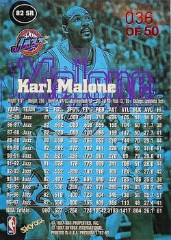 1997-98 SkyBox Premium - Star Rubies #82 SR Karl Malone Back
