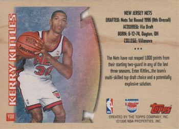 1996-97 Topps - Youthquake #YQ8 Kerry Kittles Back
