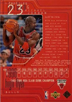 1997-98 SP Authentic - ProFiles Level 2 #P1 Michael Jordan Back