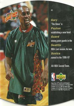 1997-98 SPx - Silver #40 Gary Payton Back