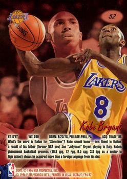 1996-97 Ultra #52 Kobe Bryant Back