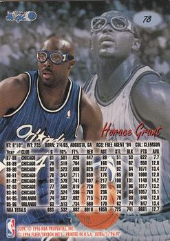 1996-97 Ultra #78 Horace Grant Back