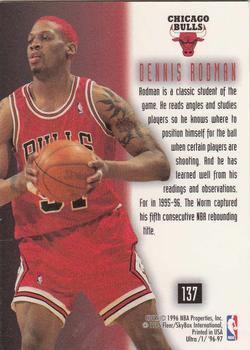 1996-97 Ultra #137 Dennis Rodman Back