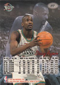 1996-97 Ultra #177 Stacey Augmon Back