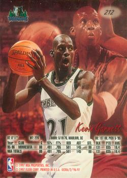 1996-97 Ultra #212 Kevin Garnett Back