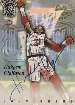 1997-98 Stadium Club - Co-Signers #CO10 Hakeem Olajuwon / Tim Hardaway Front
