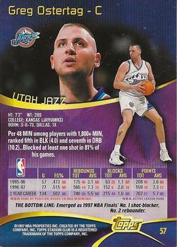 1997-98 Stadium Club - First Day Issue #57 Greg Ostertag Back