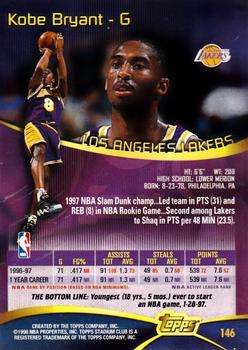 1997-98 Stadium Club - First Day Issue #146 Kobe Bryant Back
