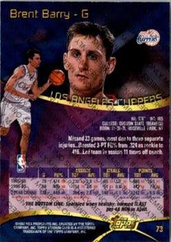 1997-98 Stadium Club - Members Only I #73 Brent Barry Back